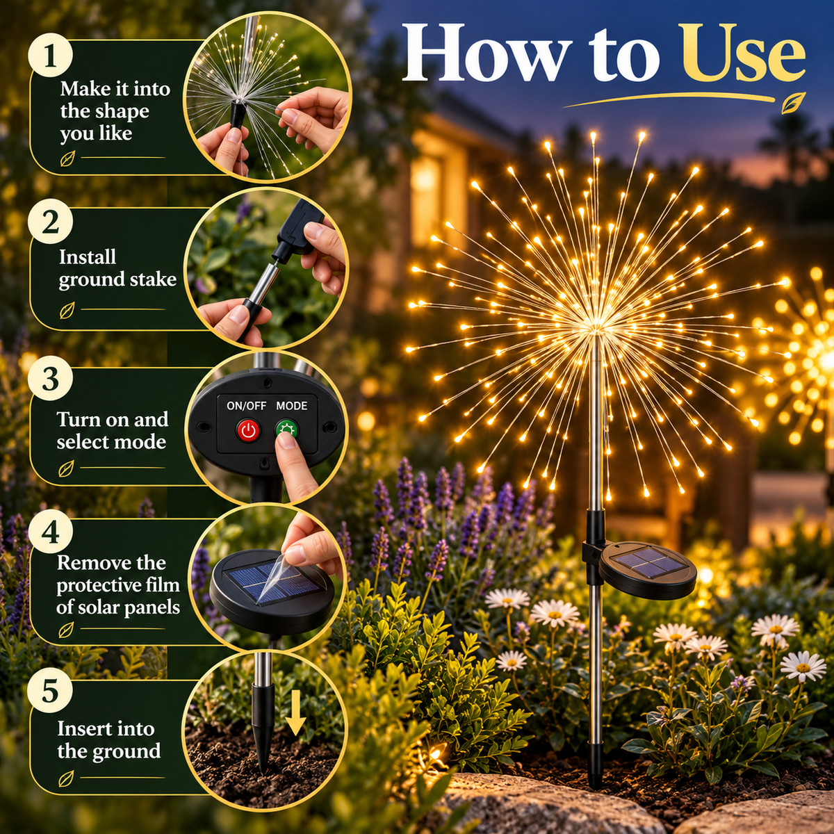 GardenBrite™ Solar Firework Lights