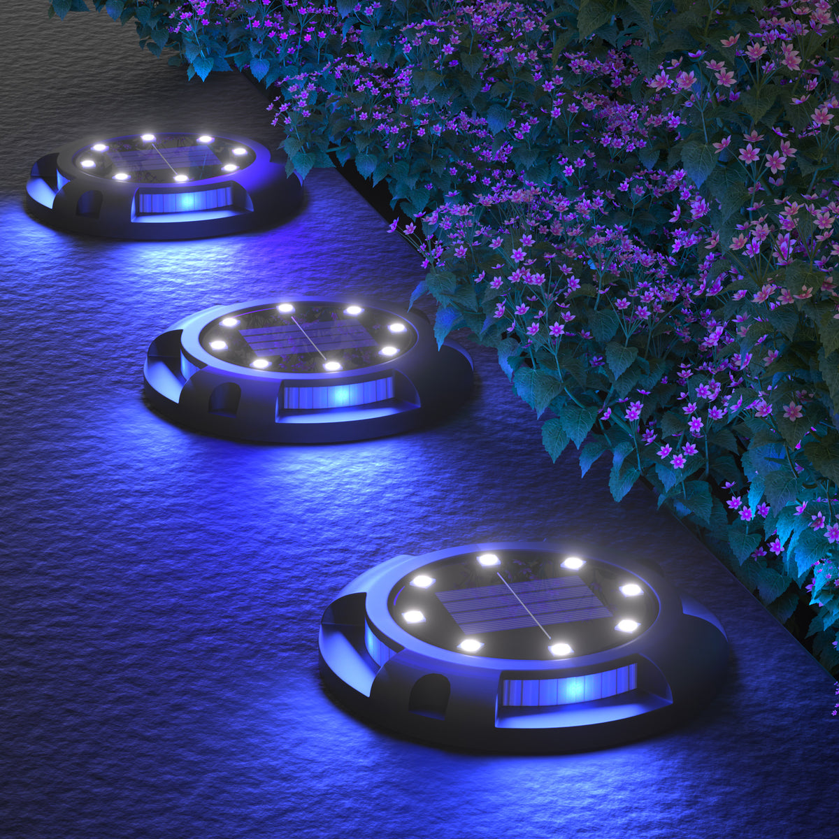 Python Pack Ground Light GardenBrite™ Onyx Solar Ground Light Pack
