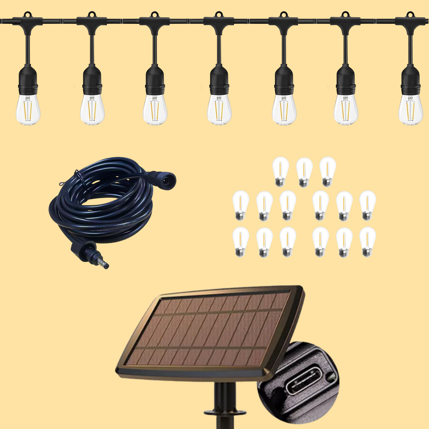 GardenBrite™ Complete Solar Festoon Bundle